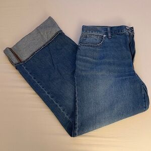 Wide-Leg Women's Denim Jeans in Classic Blue